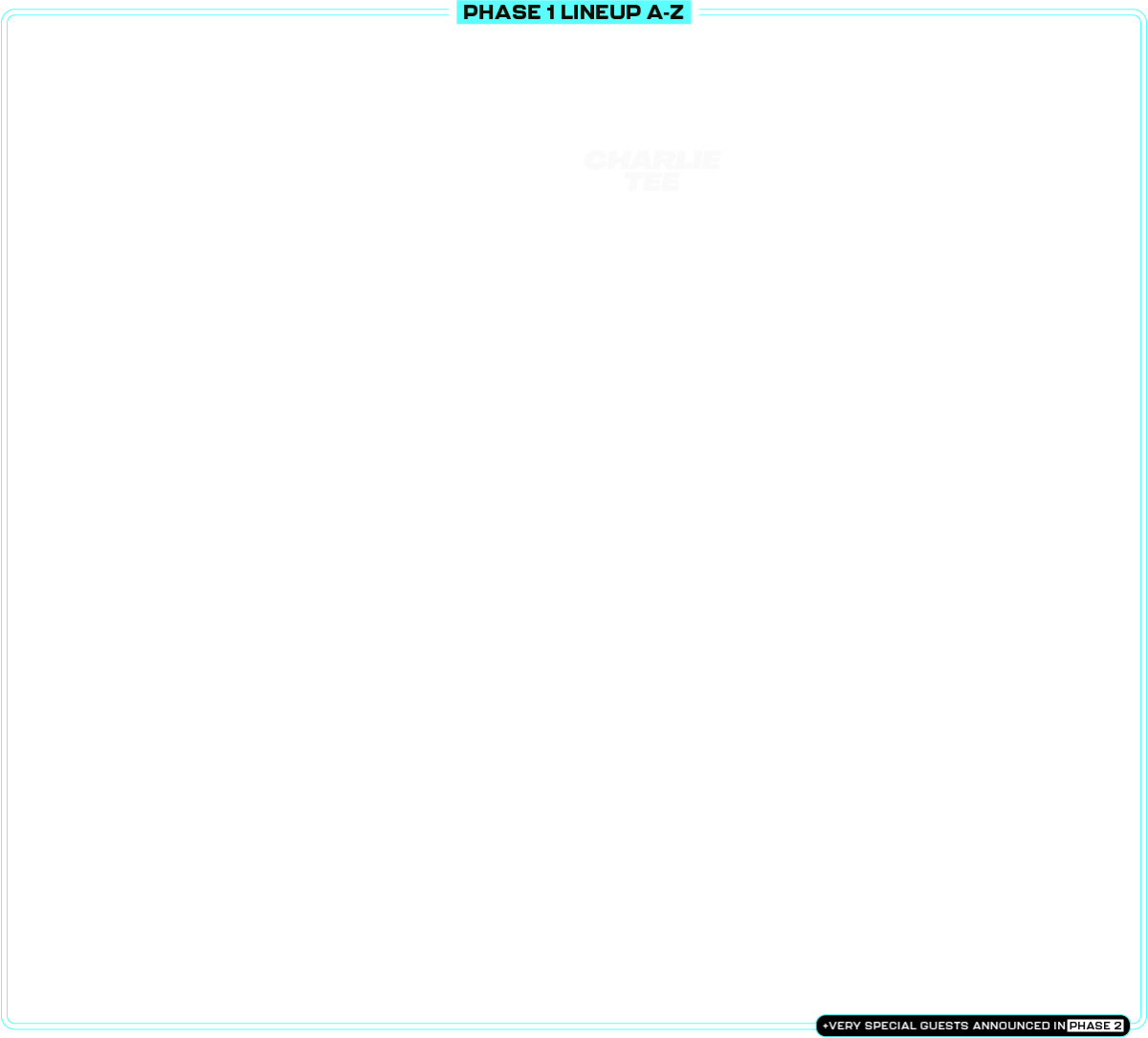 Adam Beyer, FISHER, Bru-C Camelphat, Hybrid Minds, Jamie Jones, Gorgon City, Skepta, Patrick Topping, Chris Stussy